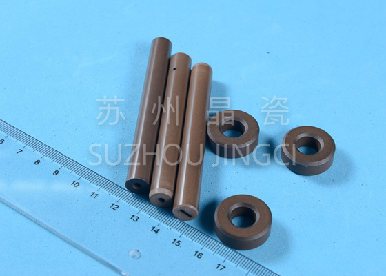高い摩耗抵抗のコーヒー色95%のアルミナの陶磁器シャフト